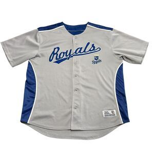 KC Royals Mens XL 46-48Jersey Dynasty Series Stitched Team Logo Kansas City MLB